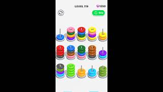 Hoop stack level 119 🔥🔥🔥#youtubeshorts #gameshorts #hoopstack