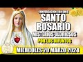 💖 SANTO ROSARIO de Hoy 🌹 MIERCOLES 20 MARZO 2024 - (MISTERIOS GLORIOSOS) - VIRGEN DE FÁTIMA