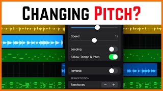 Change PITCH of samples/loops in GarageBand iOS? (iPad/iPhone)
