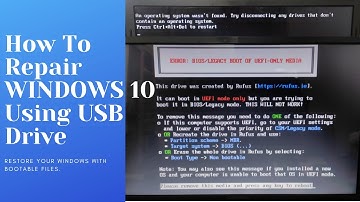 How To Repair Windows 10 | Fix UEFI Error with USB Bootable | Old Laptop Windows 10 Startup Problem