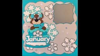 Monthly BEAR Scrapbook Layout::2020 January