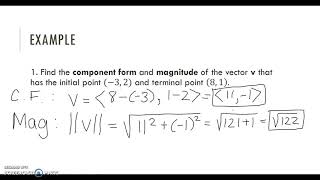 PreCalc - 6.3 Vectors Notes Part 1