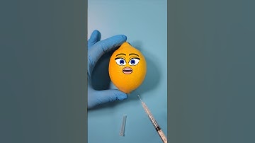 Lemon fell on pushpins