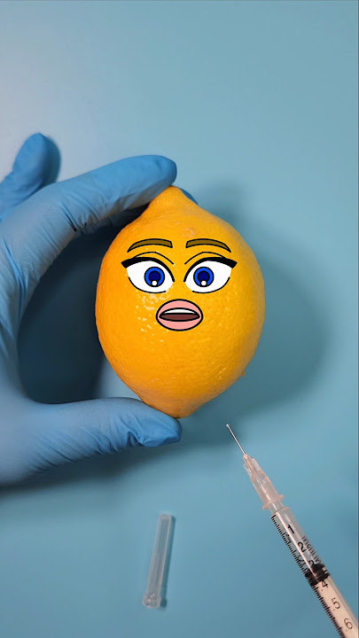 Lemon fell on pushpins