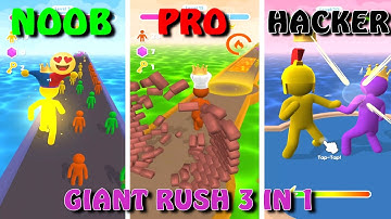 Noob Vs Pro Vs Hacker Giant Rush! - Giant Rush Gameplay - Giant Rush Noob vs Pro vs Hacker