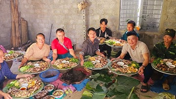 Mở Đại tiệc lợn 50kg lông dài Ngoằng 9 mâm ngày Đại Đoàn Kết trên đỉnh Đán Dầu. Nguyễn Tất Thắng