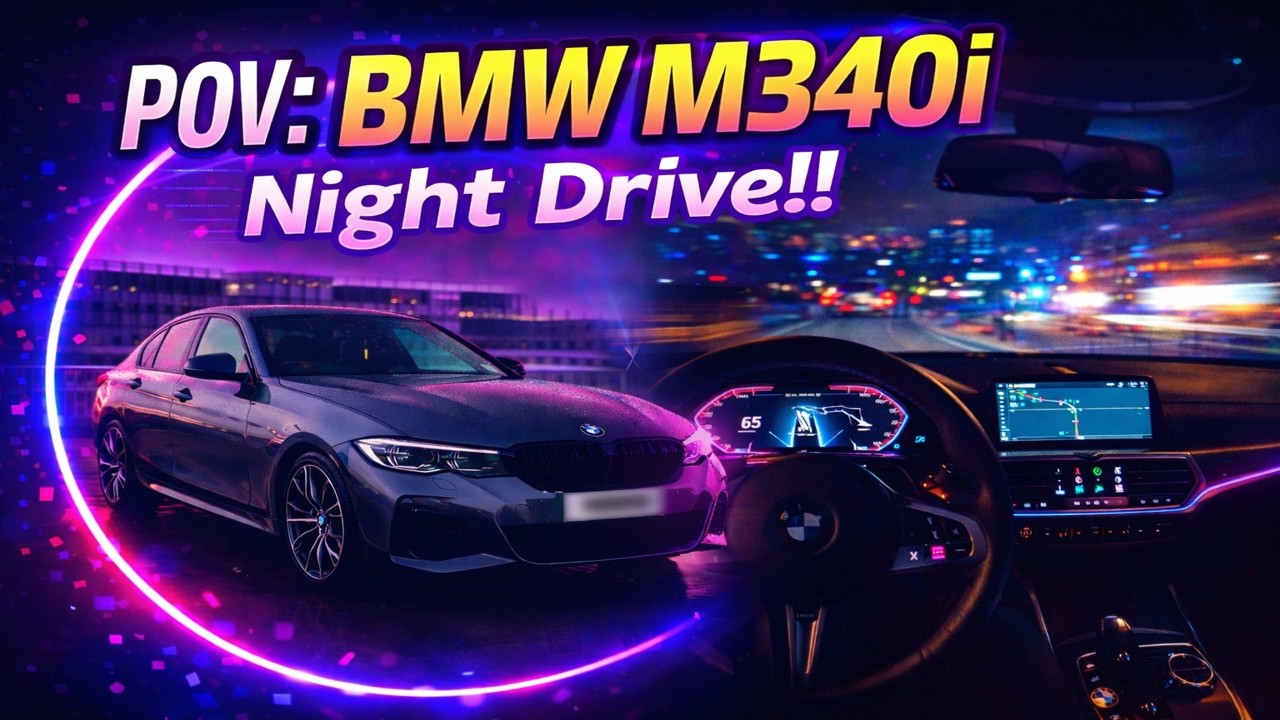 POV: Driving the BMW M340i at Night ...(Pure B58 Sound!)