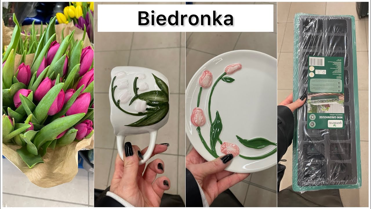 BIEDRONKA CHLEBAKI GARNKI UPOMINKI NA DZIEŃ KOBIET TULIPANY OGRÓD NOWA GAZETKA 