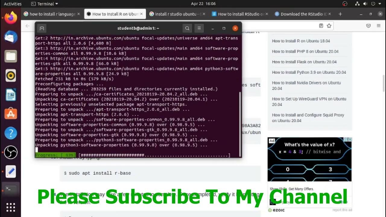 How to Download & Install R Programming Language on Ubuntu 20.04 | 2022 ...