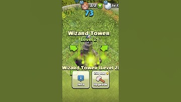 Wizard Tower level 1 to max upgrade | Clash of clans #clashofclans #cocshorts #coc #supercell