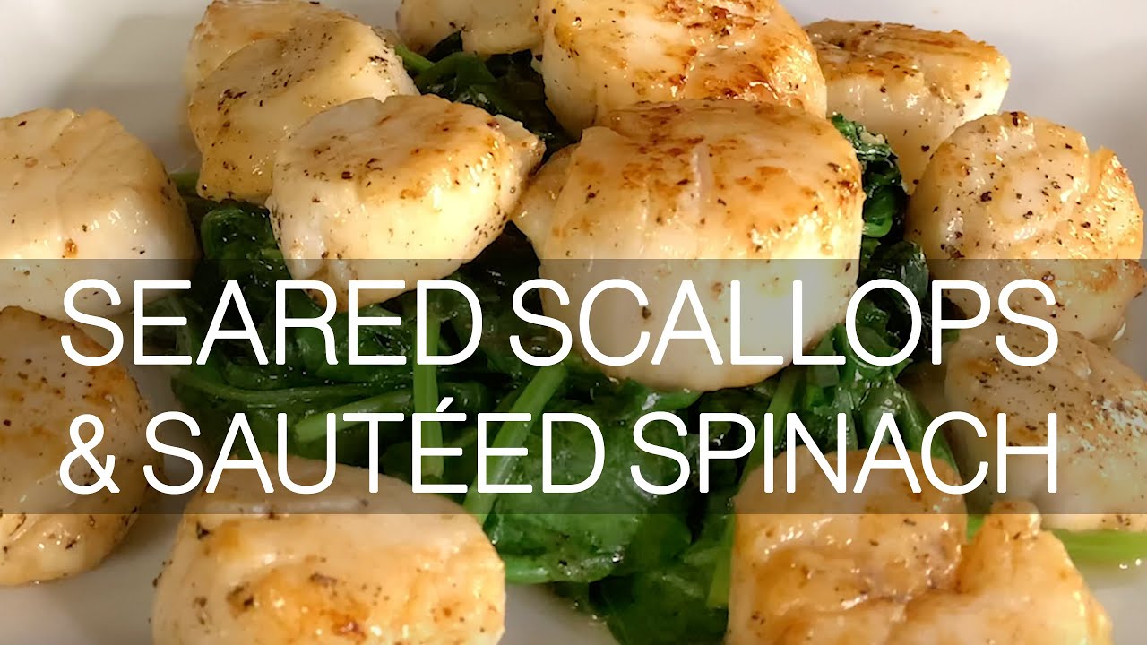 Seared Scallops & Sautéed Spinach (Keto) | Look Great Naked Healthy Recipes w/ Nathan Chase Plummer