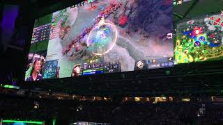 TI8 OG vs LGD Game 3 UB Final Last 5 minutes crowd cam