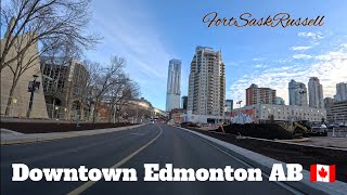Downtown Edmonton Ab Driving Tour November 2025