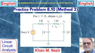 LCA(English) Practice Problem 8.10 (Method-2) || General Second-Order Circuits || Alexander Sadiku