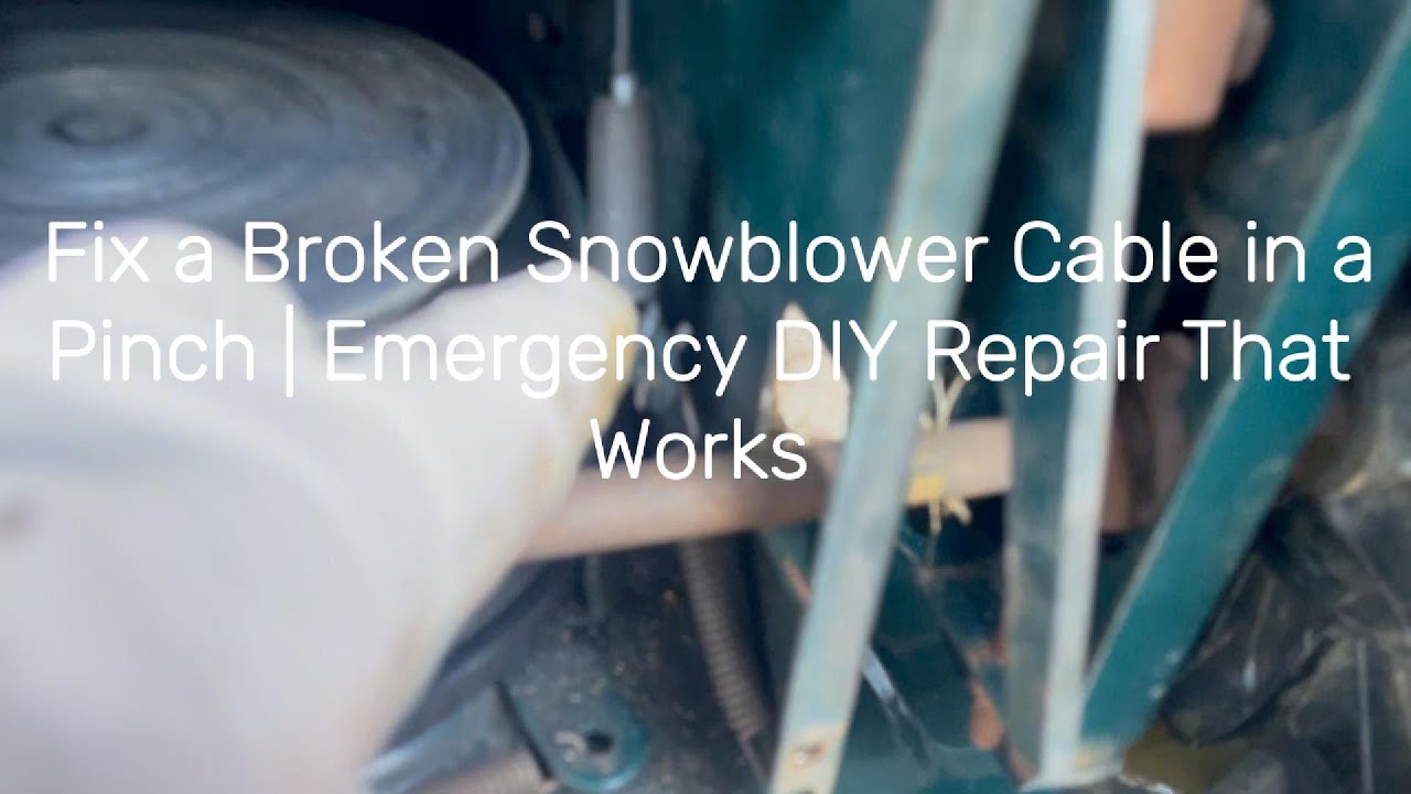 Как быстро починить оборванный тросик снегоуборщика | Экстренный ремонт своими руками