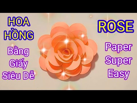 Cách Làm HOA HỒNG Bằng Giấy Siêu Đẹp Siêu Dễ || How To Make Easy Paper ROSES || Paper ROSE Flower | Foci