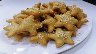 حلويات النجوم سهله وسريعه التحضير بدون فرن - Easy sweet recipes