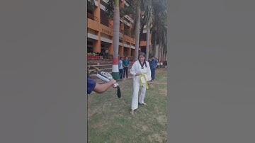 taekwondo 🥋 practice #taekwondo #sport #practice #games #university #vignan #youtubeshorts #shorts
