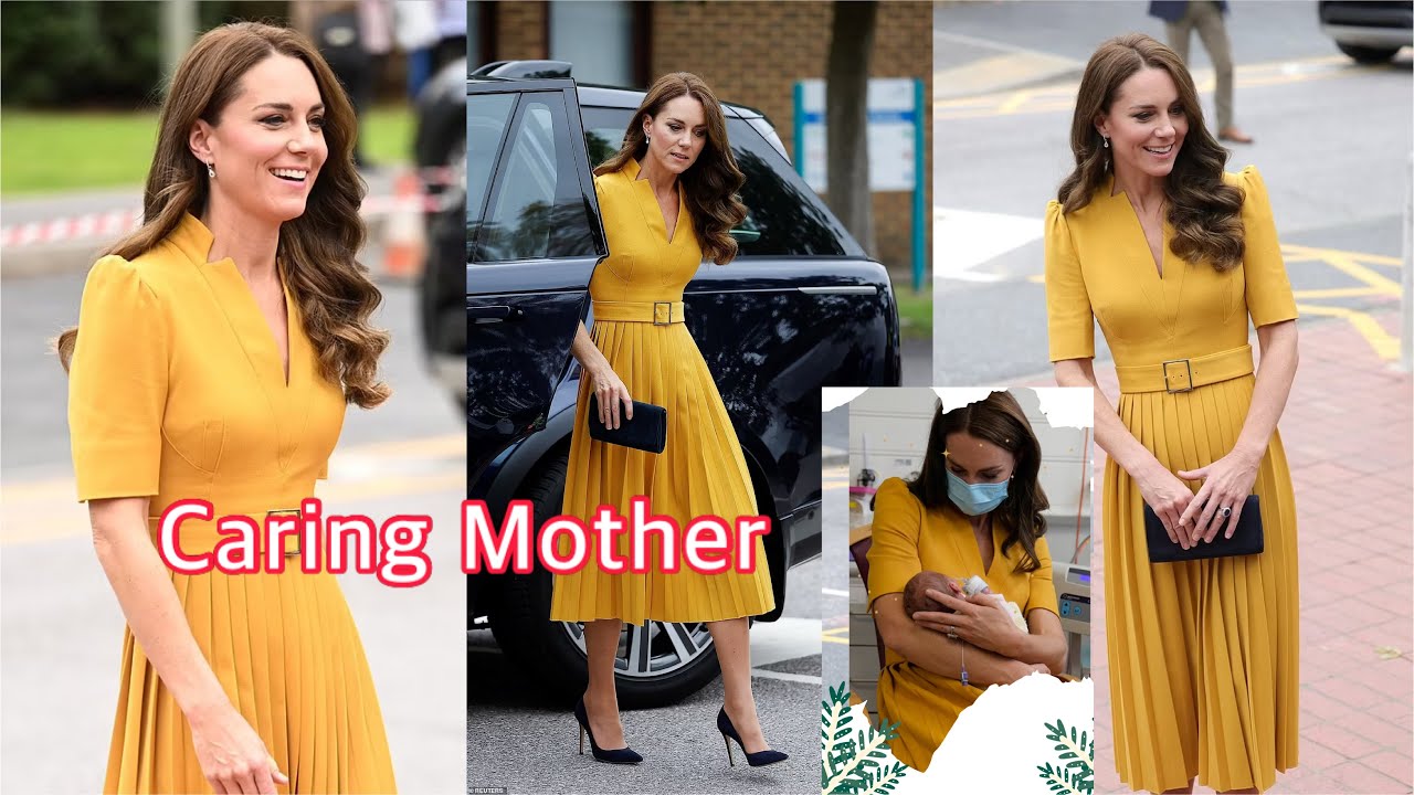 HRH Princess Catherine looked stunning in the mustard 220 Karen Millen