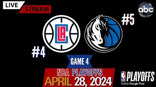 Los Angeles Clippers vs Dallas Mavericks Game 4 Live Stream (Play-By-Play \& Scoreboard) #NBAPlayoffs