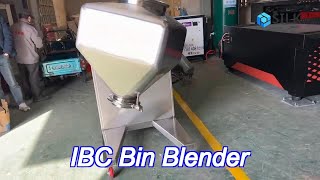 plc touch screen 1000l lifting hopper ibc bin mixer for nutraceuticals
