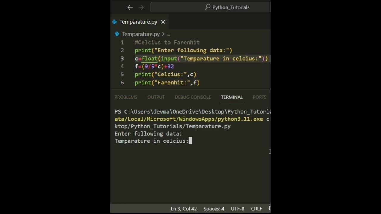 Python program to convert temperature from celsius to fahrenheit ...