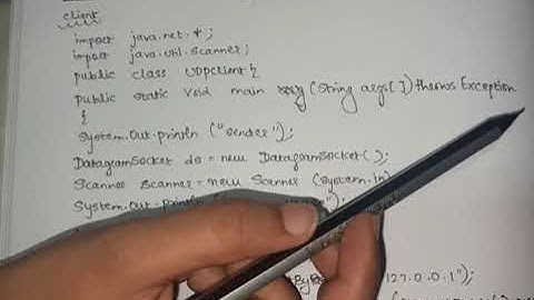 VTU 18CSL57 COMPUTER NETWORKS LABORATORY PART-B UDP PROGRAM