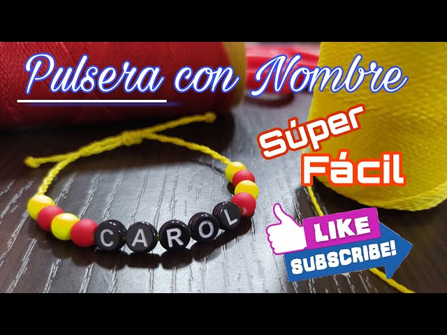 Pulsera Con Nombre - Diagrama de Letras  Pulsera con nombres, Cómo hacer  pulseras, Tutorial de pulseras de amistad