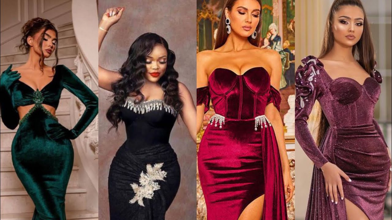 Latest Velvet Gowns for Ladies 2025 | Trendy, Elegant & Stylish Evening Dresses