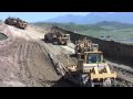 CAT D9T &amp; 3 657E's push/pulling [ HD video ]
