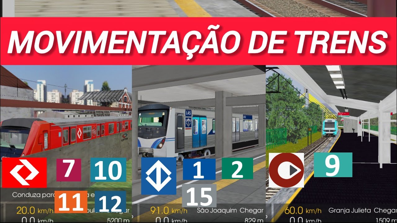 Movimentação de trens nas estações 