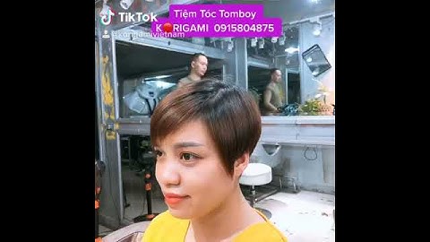 Cắt tóc tém tomboy mặt tròn liếc mắt phát mặt đã thon K🔴RIGAMI 0915804875