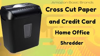 Amazon Basics 12 Sheet Cross Cut Paper and Credit Card Home Office Shredder