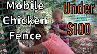 Can You Believe It A Mobile Chicken Fence for Under $100!