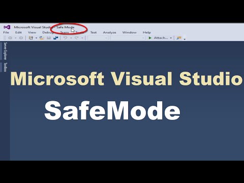 How to start Visual studio in safe mode in windows
