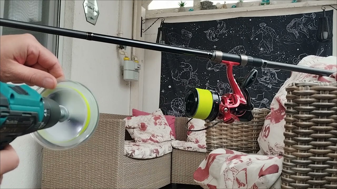 Horgászat zsinór leszedése gyorsan 300m 1 perc alatt @Balaton 