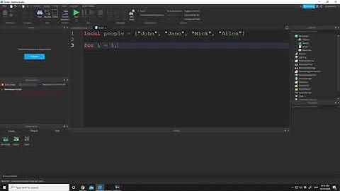 Roblox Lua Scripting - 9 - For, For Pair Loops