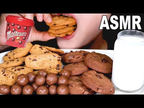 ASMR CHOCO COOKIE MALTESERS EATING SOUNDS | 咀嚼音 | チョコクッキーを食べる | 몰티져스 와 초코쿠키 | NO TALKING