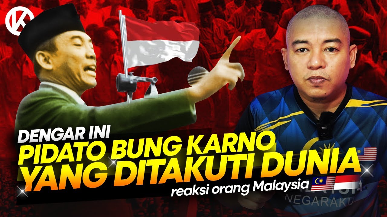 🔥 Hebat! Pidato Bung Karno Yang DiT4kuti 4merika| 🇲🇾 Reaction