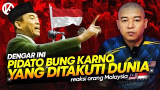 🔥 Hebat! Pidato Bung Karno Yang DiT4kuti 4merika| 🇲🇾 Reaction