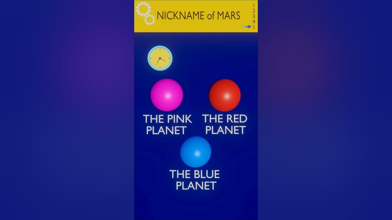 Mars Nickname Question 10 Level 2 Mercury Venus Earth Mars Jupiter