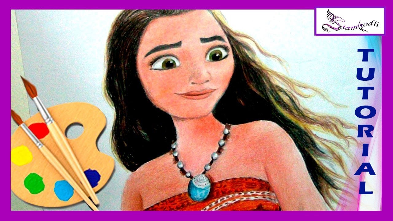 COMO DIBUJAR a MOANA 🎨 Disney Tutorial Dibujo en Lápices de colores -  thptnganamst.edu.vn