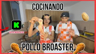 COCINADO POLLO BROASTER CON YOMAR 🧑‍🍳🍗  EN VIVO KICK 💚 - Valentino Palacios