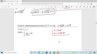 Section 3.3 (Trigonometric Substitution - Example 3)