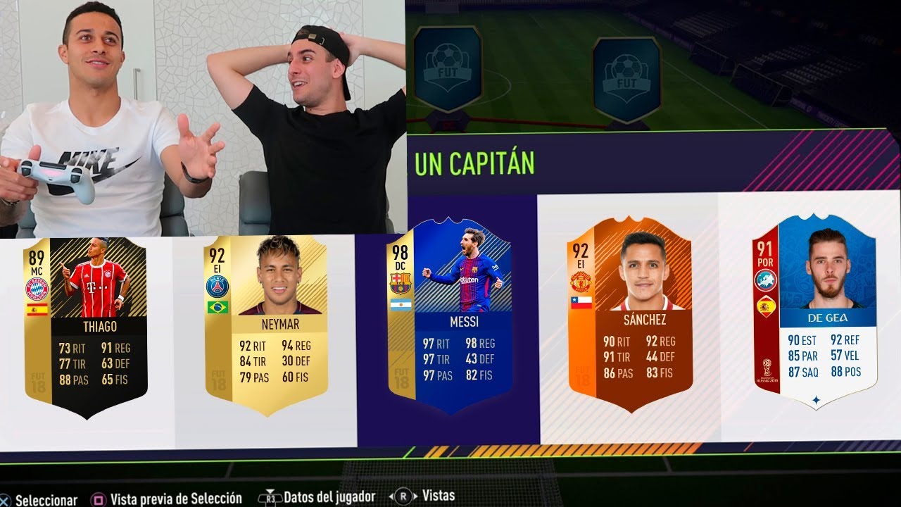 THIAGO ALCÁNTARA HACIENDO UN FUT DRAFT CON ROBERT PG