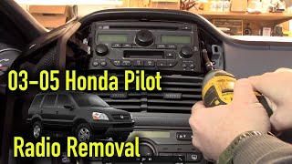 2003-2005 Honda Pilot Stereo and CD Changer Removal for Modern Upgrade