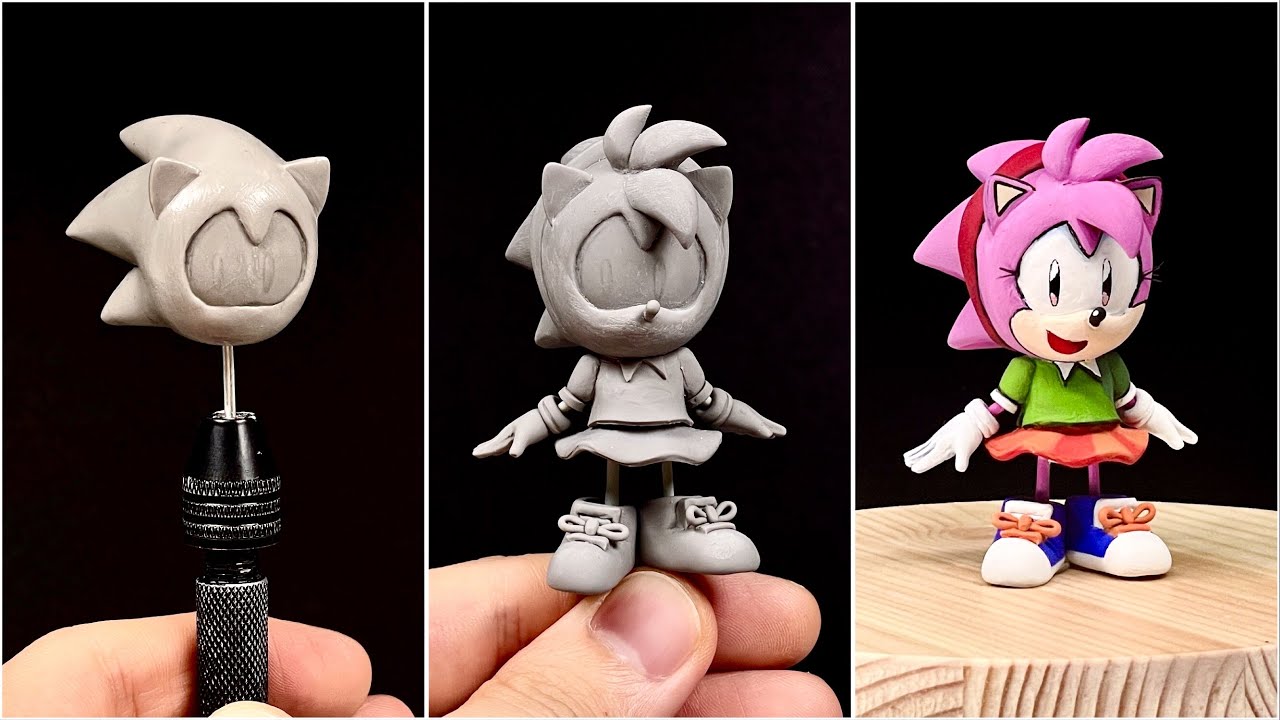 DIY: Sonic Boom (AMY ROSE ) Cold Porcelain - Porcelana fria - Biscuit  @luluca_Lp 