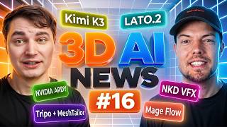 Kimi K3 Dominates 3D Design, Microsoft MageFlow & NVIDIA ARDY Real-Time Motion – 3D AI News #16 screenshot 2