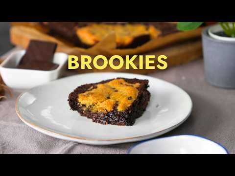 Brownie + Cookie = THIS 😍🍫🍪 Make easy homemade Brookies!