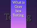 What is Gray box Testing | techniques Of Software Testing | in Kannada